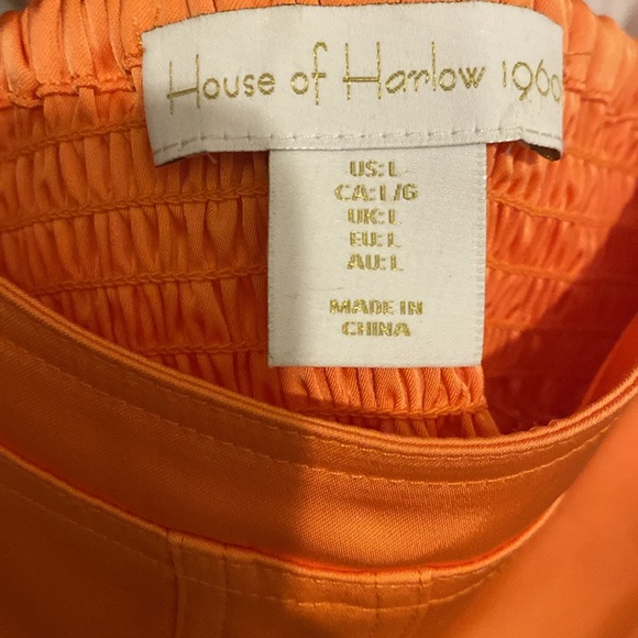 Neon orange pleated midi adjustable strap dress with open back - Picture 3 of 4